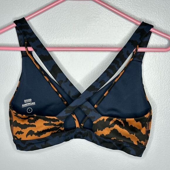 Good American Oasis Leopard Sports Bra Size small (2) - Picture 3 of 9